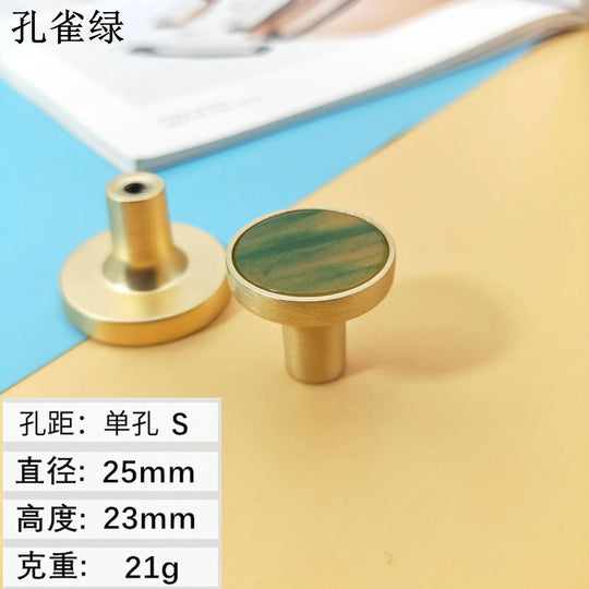 High-Grade Shell Single Hole Cabinet Handles - Creative Gold Drawer Knobs and Multipurpose Wall Hooks