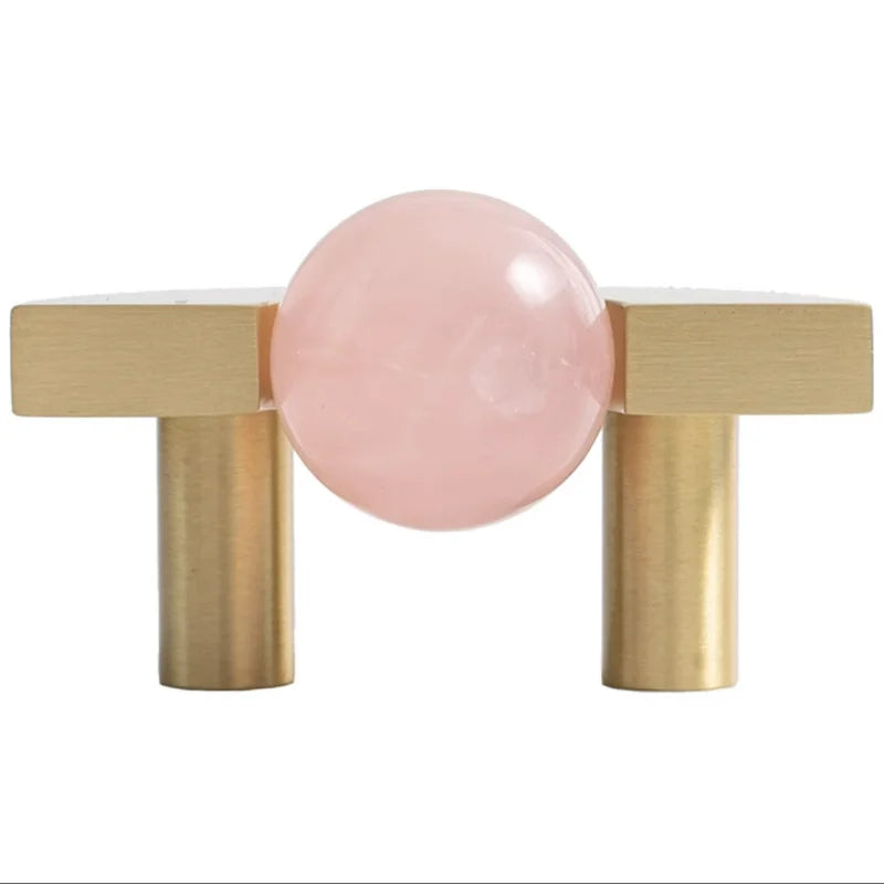 Solid Brass Acrylic Cabinet Handles and Knobs – Elegant Pulls for Drawers, Dressers, and Bathroom Furniture