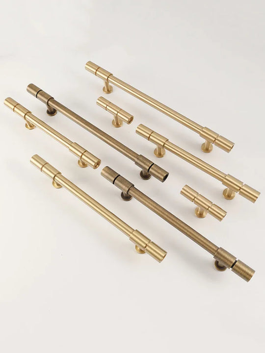 Gold and Bronze Brass Wardrobe Handles – Vintage Cabinet Drawer Pulls and Bar Handles