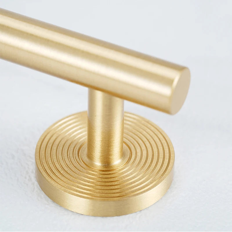 France Satin Gold Cabinet Handles – Solid Brass Kitchen Drawer Knobs and Door Pulls (130mm-510mm)