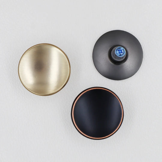 Modern Round Zinc Alloy Knob – Minimalist Drawer Pull for Wardrobes, Closets, and Kitchen Cabinets