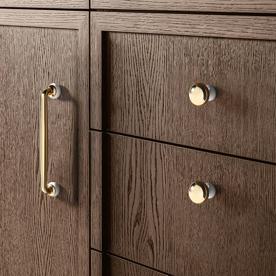 Modern Double-Color Cabinet Handles - Zinc Alloy Drawer Pulls for Cupboards and Furniture