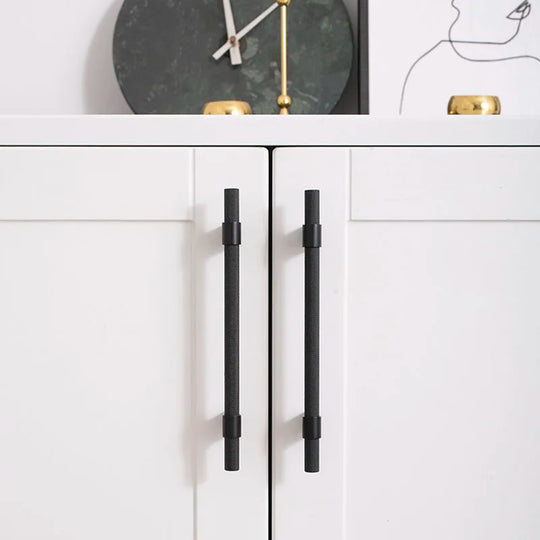 Gold Black Textured Furniture Handle Brass Wardrobe Mesh Pulls Drawer Cabinet Knobs Modern French Door Bar Handles