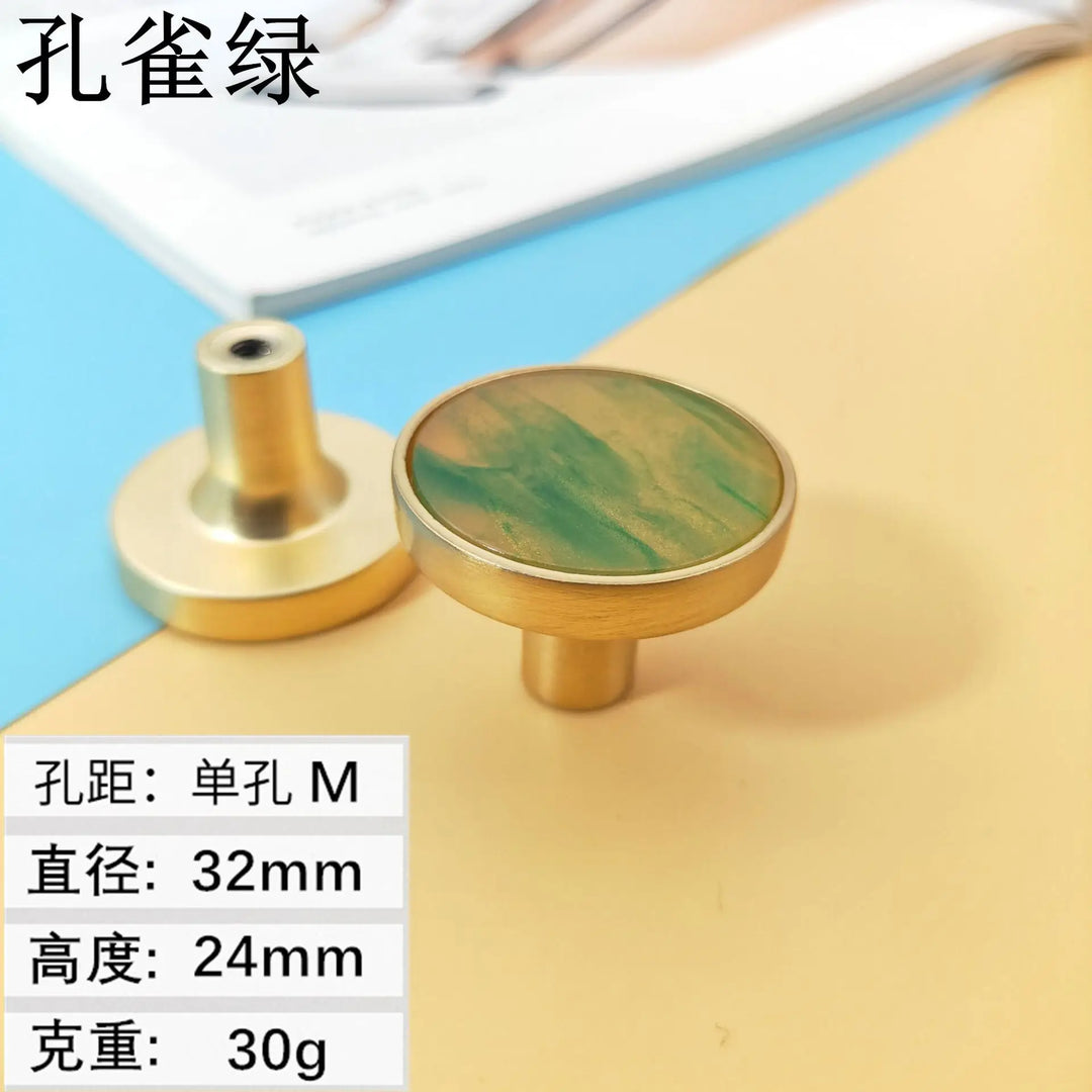 High-Grade Shell Single Hole Cabinet Handles - Creative Gold Drawer Knobs and Multipurpose Wall Hooks