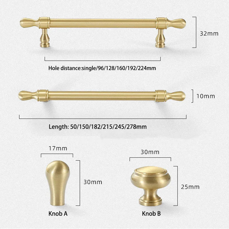 Gold, Chrome, and Black Brass Wardrobe Handles – Modern Drawer Pulls and Dresser Knobs for Cabinets and Cupboards