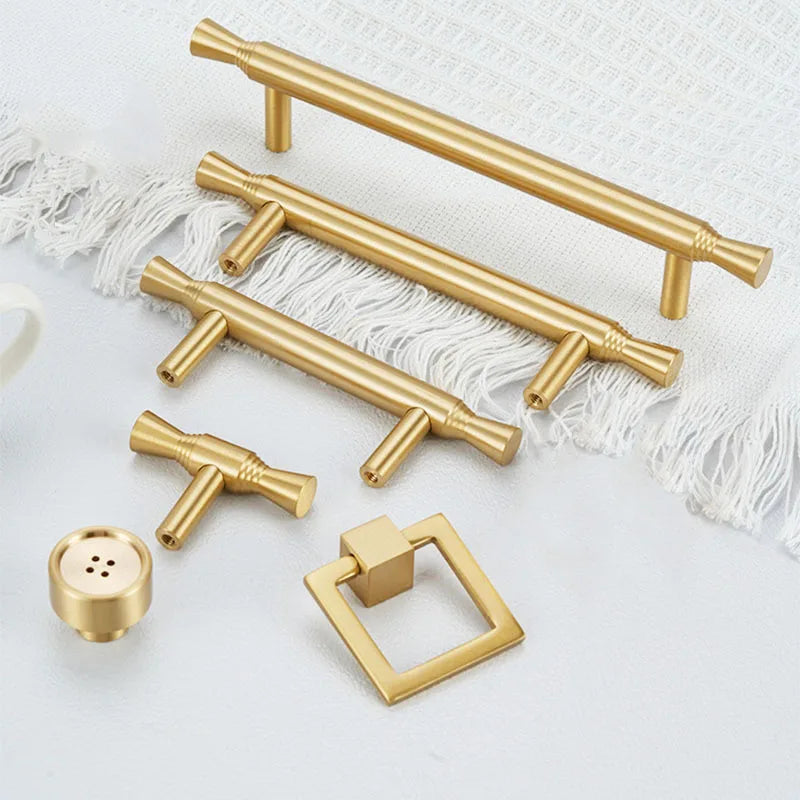 Solid Brass Kitchen Cabinet Handles – Modern Bar Pulls for Drawers and Wardrobes