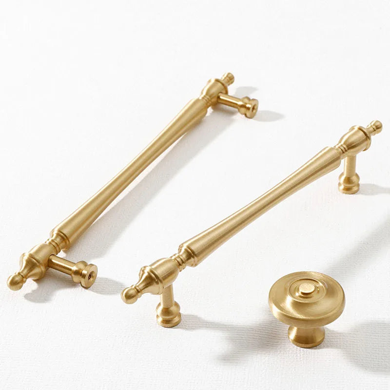 Brass Furniture Handles – French Wardrobe, Cabinet, and Drawer Knobs in Gold