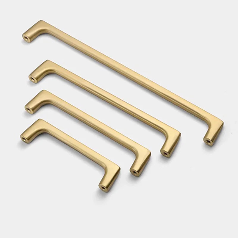 Solid Brass Wardrobe Handles – Integrated Cabinet Pulls and Furniture Bar Handles (106mm-332mm)