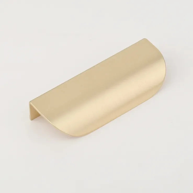 Modern Gold Leaf Cabinet Handles - Brushed Zinc Alloy Hollow Pulls for Furniture and Drawers