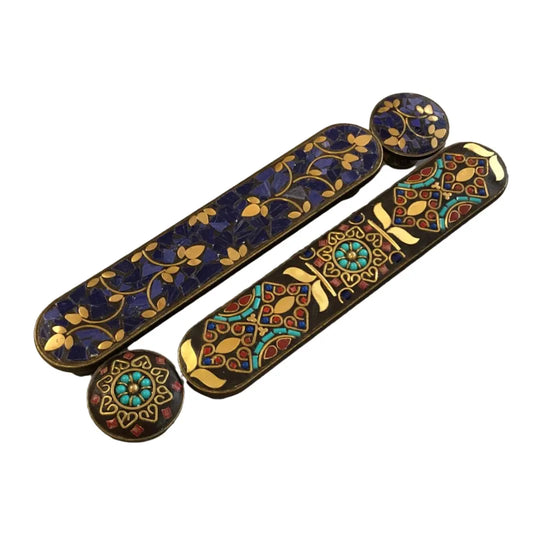 Ethnic Style Brass Art Handles – Vintage Cabinet and Drawer Pulls with Nepalese Craftsmanship