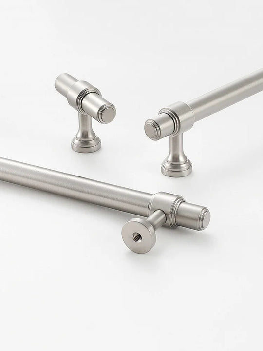 Brushed Nickel Brass Furniture Handles – Matte Silver Cabinet Pulls and Drawer Bars