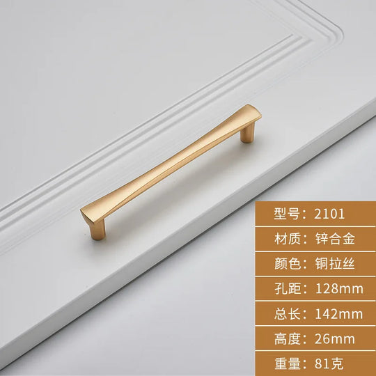 Brushed Zinc Alloy Door Handle – Simple Single Hole Design