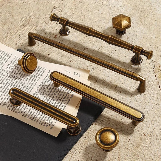 Antique Wardrobe Cabinet Handles - Retro Zinc Alloy Drawer Pulls and Knobs for Kitchen and Furniture